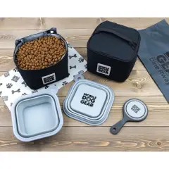 Mobile Dog Gear Small Collapsible Dog Water Bowls for Travel (Set of 2, 2 Cups Each) Portable Foldable Bowl for Feeding Pets- Great for Traveling