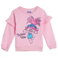 TROLLS Poppy Toddler Girls Ruffle French Terry T-Shirt Legging Set Pink 