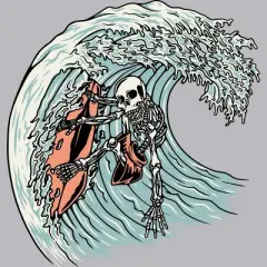 Men's Design By Humans Death Surfer By quilimo Tank Top