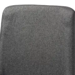 Set of 4 Pernille Fabric Upholstered Walnut Finished Dining Chairs Gray/Walnut - Baxton Studio