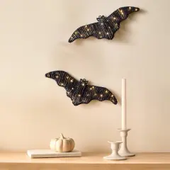 2ct Halloween Craft Lit Wrapped Rope Bat Kit - Mondo Llama&trade;