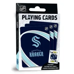 MasterPieces Officially Licensed NHL Seattle Kraken Playing Cards - 54 Card Deck for Adults