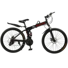 Topteng 27 Speed 26 inches Folding Bike Mountain Bicycle with Cup Holder