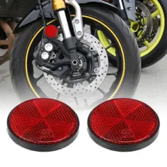 Unique Bargains M6x1.0 Motorcycle Bike Plastic Universal Screw Mount Reflective Warning Reflector 4 Pcs