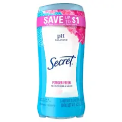Secret Invisible Solid Antiperspirant & Deodorant - Powder Fresh Twin Pack - 2.6oz/2ct