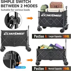 EchoSmile 10.67 cu. ft Metal Garden Cart