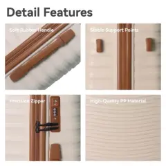 3-Piece Luggage Set(20", 24", 28"), Hardside Suitcases with Four Spinner Wheels and Scratch-Resistant Finish , Blue