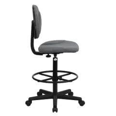Ergonomic Drafting Chair Adjustable Gray - Flash Furniture