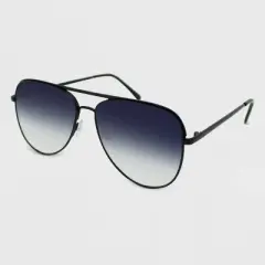 Women's Metal Aviator Round Sunglasses - Wild Fable&trade; Black