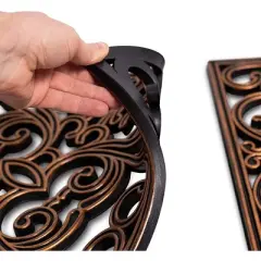 BirdRock Home Rubber Stepping Stone Tiles - 15 x 15" - Set of 3 - Copper