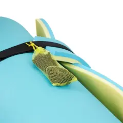 Comfy Floats 12'x5' No Inflate Dual Layer Tear Resistant High Density Foam Roll Up Water Pad and Lake Float with D-Ring - Yellow