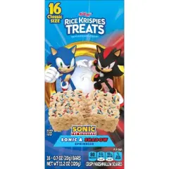 Rice Krispies Treats Crispy Marshmallow Squares Sonic and Shadow Sprinkles - 11.2oz/16ct