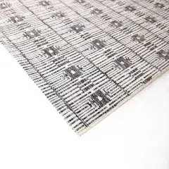 9'2"x12' Retro Repeat Outdoor Rug Black - Threshold&trade;: Weather-Resistant Geometric Polypropylene Area Rug