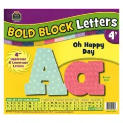 Teacher Created Resources&reg; Oh Happy Day Bold Block 4" Letters Combo Pack, 230 Pieces