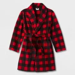 Kids' Buffalo Check Matching Family Robe - Wondershop&trade; Red
