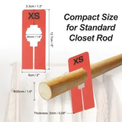 Unique Bargains Closet Sorting Separator Hanging Clothes Dividers Label 40 Pcs 8 Sizes