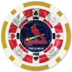 MasterPieces Casino Style 20 Piece 11.5 Gram Poker Chip Set MLB St. Louis Cardinals Gold Edition