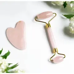 CHADO Kit Roller & Gua Sha Set - Quartz Rose
