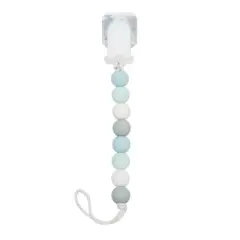 Loulou Lollipop Gem Silicone Pacifier Clip - Blue Mint