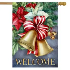 Briarwood Lane House Flag 40x28 For Outdoor Christmas Bells For Christmas House Flag