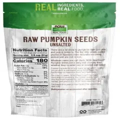 Raw Pumpkin Seeds Raw by Now Foods  -  1 lb Seed