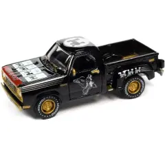 1978 Dodge Midnight Express Truck Black "Railroad Tycoon" with Game Token "Monopoly" 1/64 Diecast Model Car by Johnny Lightning