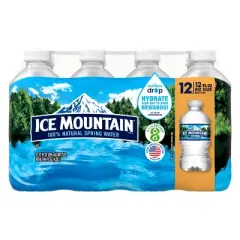 Ice Mountain Brand 100% Natural Spring Water - 12pk/12 fl oz Bottles