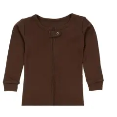 Leveret Toddler Footed Cotton Solid Neutral Color Pajamas