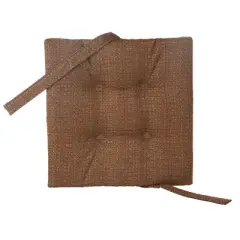 Gripper Non-Slip Square Bar Stool Cushion with easy closure Straps Set of 4