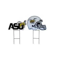 NCAA Alabama State Hornets 2pk Logo and Helmet Garden Stake Set