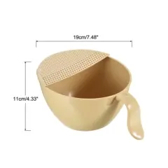 Unique Bargains Kitchen Rice Washing Bowl Strainer Colander Bowl Drain Basket