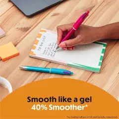 BIC 4-Color Smooth Gradient Retractable Ballpoint Pen Assorted Ink 12/Pack (MMSG11-AST)