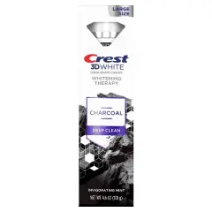 Crest 3D Whitening Therapy Charcoal Deep Clean Toothpaste - 4.6oz