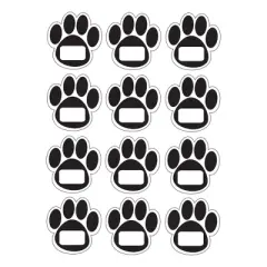 Ashley Productions&reg; Die-Cut Magnetic Black Paw Prints, 12 Per Pack, 6 Packs