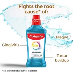 Colgate Total Active Prevention Alcohol-Free Mouthwash - Peppermint - 1L
