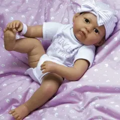 Paradise Galleries Real Life Baby Doll The Princess Has Arrived. 20 inch Reborn Baby Girl Crafted in Silicone - Like Vinyl & Weighted Cloth Body