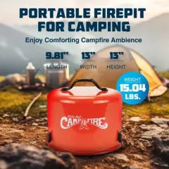 Camco Little Red Outdoor Portable Tabletop Propane Heater Fire Pit