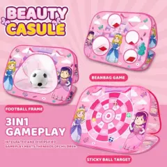 TITQWOP 3-in-1 Sticky Game Set for Kids, Girls' Party Games, Multiple Game Combinations, Soccer Bean Bag Throwing Toy Set