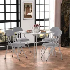 VECELO 4 Pack Folding Chairs Portable Office Kitchen Dining Chairs 6 Colors