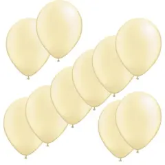 LoonBalloon 11" Latex Balloons Pearl IVORY (25 Pcs)