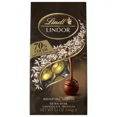 LINDOR, Lindt 70% Chocolate Candy Truffles - 5.1oz