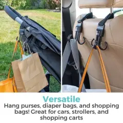 Toddleroo by North States Super Swivel Hooks for Car or Stroller - 2pk - Black