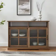 Leopold Window Pane Sliding Door Sideboard - Saracina Home