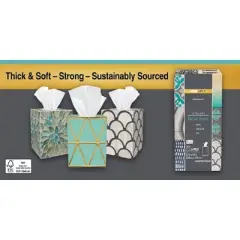 Signature Facial Tissue, 3-Ply - 84 Count/Box  (Pack of 12)