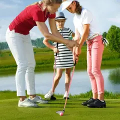 Ultimate Junior Golf Club Set for Children Includes 165CC #3 Fairway Wood & #7 Iron Blue/Pink