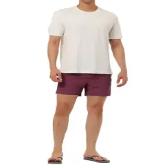 TATT 21 Men's Summer Holiday Elastic Waistband Drawstring Mesh Lining Swimwear Shorts