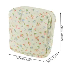 Unique Bargains Lady Portable Square Lipstick Bag Beige Red Green Blue 1 Pc