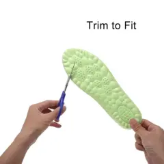 Unique Bargains Trim to Fit Shoe Inserts Fit Shoe White Blue 1 Pair