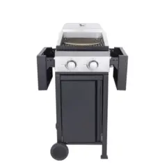 SEVOBAL Outdoor Grills, Griddles and Smokers 2 Burner Propane Gas Grill, BTU Outdoor BBQ with Foldable Side Tables, Black, 22.6"*23.6"*17.32"