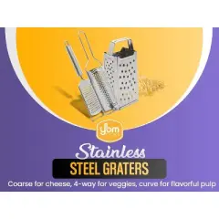 Stainless Steel 2.5" x 7.5" Fine Course Grater (1158)